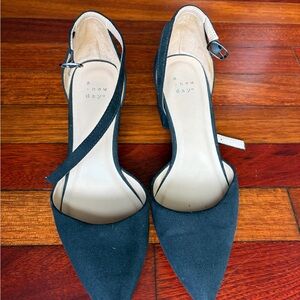 A New Day Women's Suede Black Heels - like new